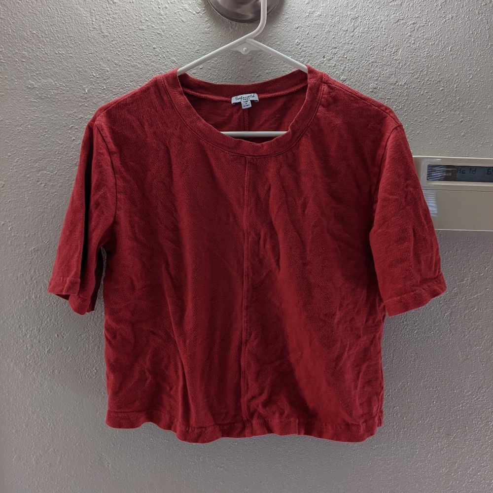 Red crop top